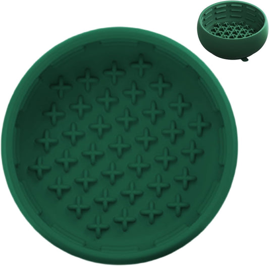 Dog Feeder Bowl, Silicone Anti Choking Base, Slow Feeder Bowl, Silicone Material with Non-Slip Bottom, Pet Feeding Dish with Safe Design, Small Pet Cat Indoor Outdoor Enrichment Feeding Training