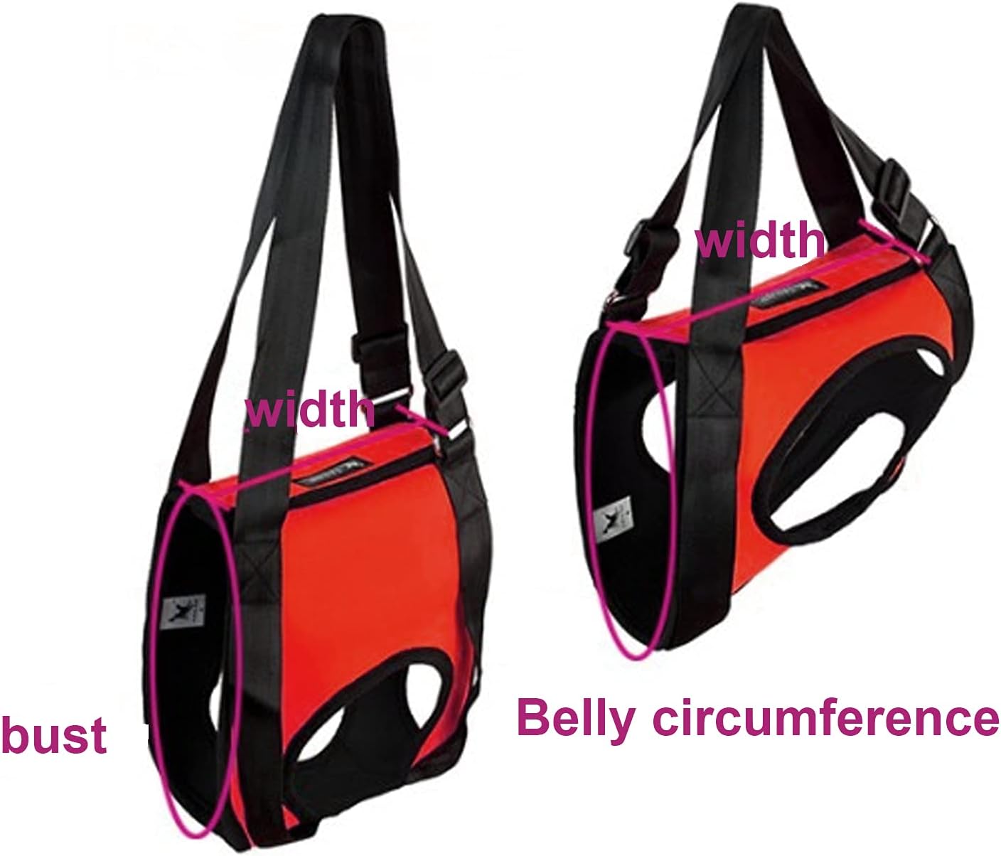 Oumefar Rear Leg Support Harness for Dogs, Elderly Injured Dog Mobility Aid Lifting Vest with Adjustable Straps, Assistance Harness for Stairs Car Travel, Front & Rear Harness Options (Large)