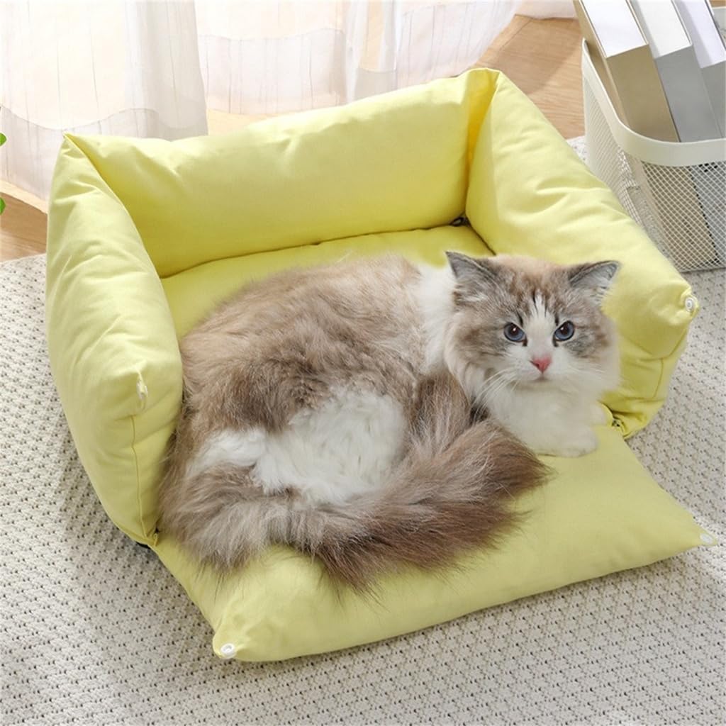 Large Pet Bed with Removable Cushion & Detachable Cover, Soft Thicken Nest for Dogs Cats,