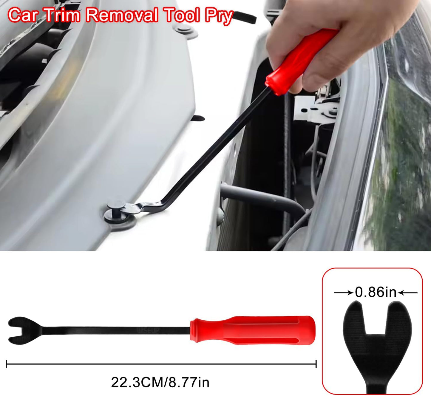 WISEUP 8-Piece Fuel Line Disconnect Tool Set – Fuel Line/Hose Clamp/Removal Pliers, Electrical Disconnect/Push Pin Tools, Relay Puller, Panel Clip Remover & Filter Caliper