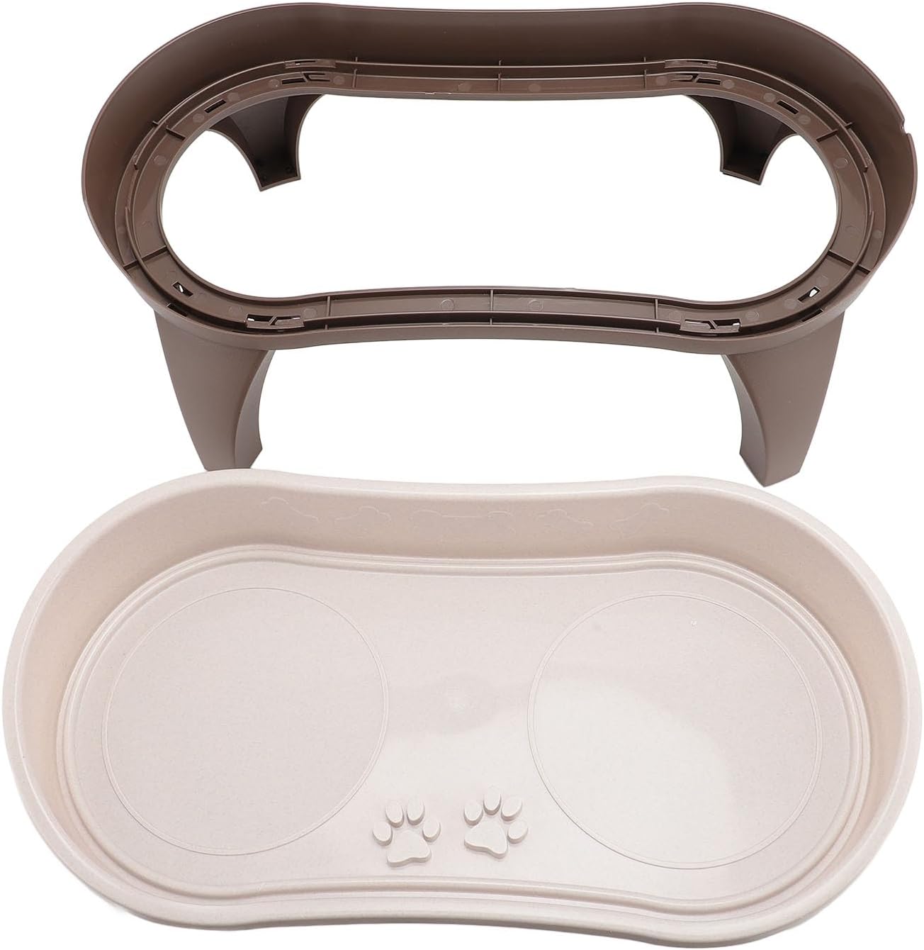 Elevated Dog Bowl Stand Raised Pet Feeding Tray Neck Spine Antislip Easy Assembly for Pets