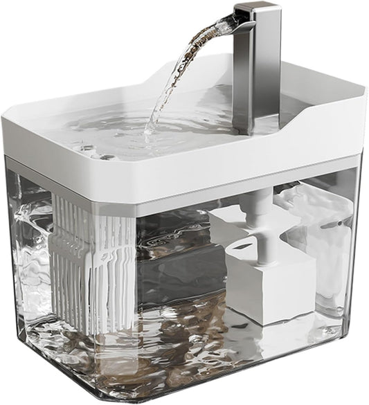 Cat Water Fountain, Automatic Indoor Feeder, Waterer with Intelligent Design, Tool with Sturdy Build, Pet Supply, 1.5L Fountain for Home Dorm Office Apartment Bedroom Living Room Easy Clean Dynamic