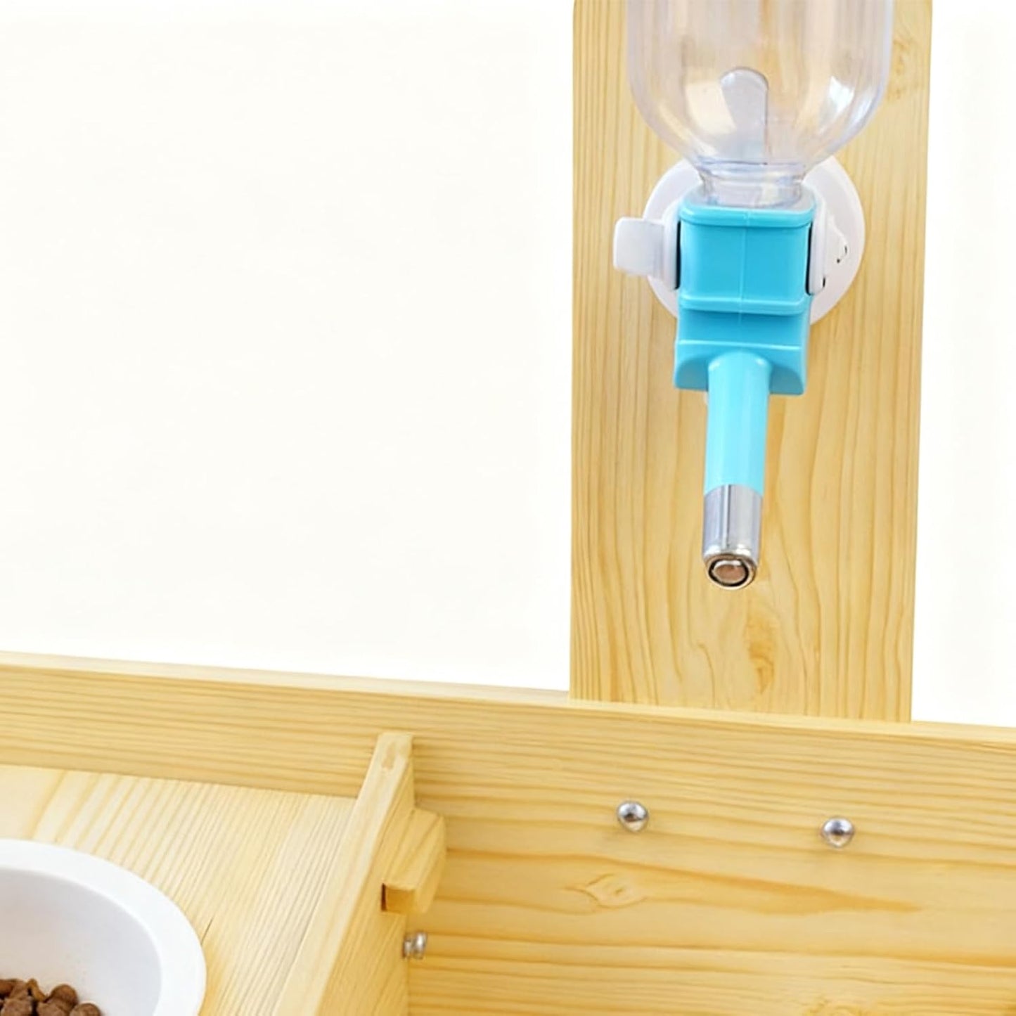 Pet Hydration Station, Portable Raised Wooden Feeder, Multi Purpose Drinking Bowl with Long Lasting Utility Design, Accessories for Rabbits Ferrets Guinea Pigs Small Pets Patio Porch Yard Garage