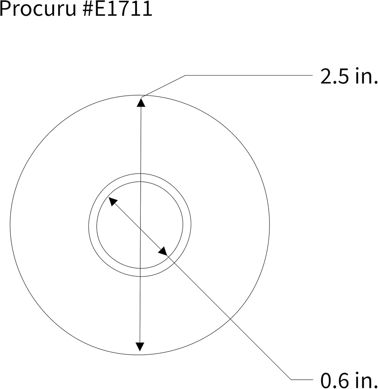PROCURU 1/2-Inch CTS (5/8" OD) E1711 Escutcheon Wall Pipe Cover, Chrome-Plated Steel with SureGrip, New Work Installation, for 1/2" Copper Pipe and 1/2" PEX Tubing (10-Pack)