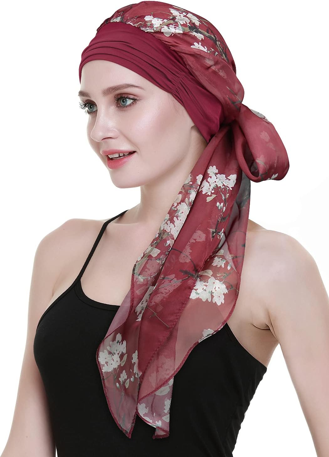 Chemo Headwear Turbans for Women Long Hair Head Scarf Headwraps Cancer Hats