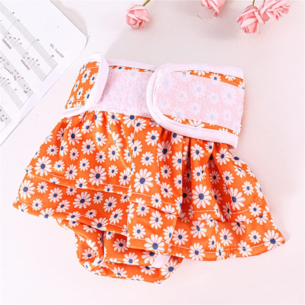 Dog Diapers 3 Pack Pet Diapers for Female Dogs Washable Dog Panties Diaper Skirt Dog Dresses for Girl Dogs Diapers in Period