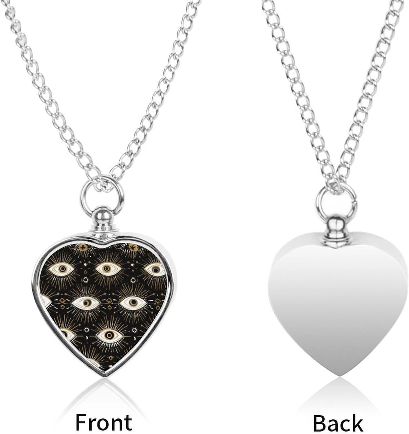 Evil Eye Urn Necklaces for Ashes Heart Dog Keepsake Pendant Cat Cremation Jewelry