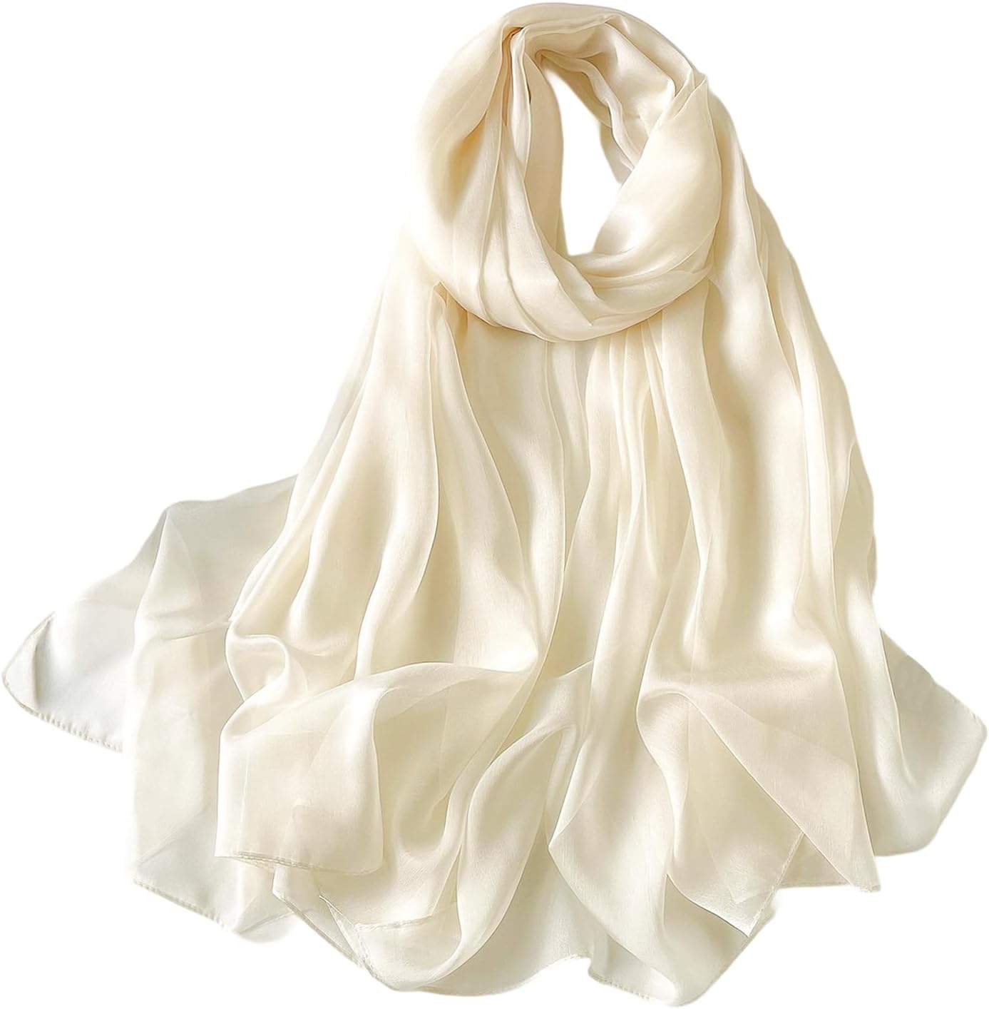 100% Mulberry Silk Scarf-Long Large Silk Neck Scarf Hijab Shawl for Women Travel Wrap