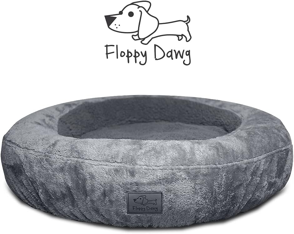 Floppy Dawg 라운드 볼스터 강아지 침대 교체 커버. 친한 친구, MixJoy, Focuspet 및 PuppBudd, 돌출된 테두리, 베개 사이드 모델에 맞습니다. 세탁기 사용 가능, 꼭 맞는 슬립온. 미디엄 최대 30W.