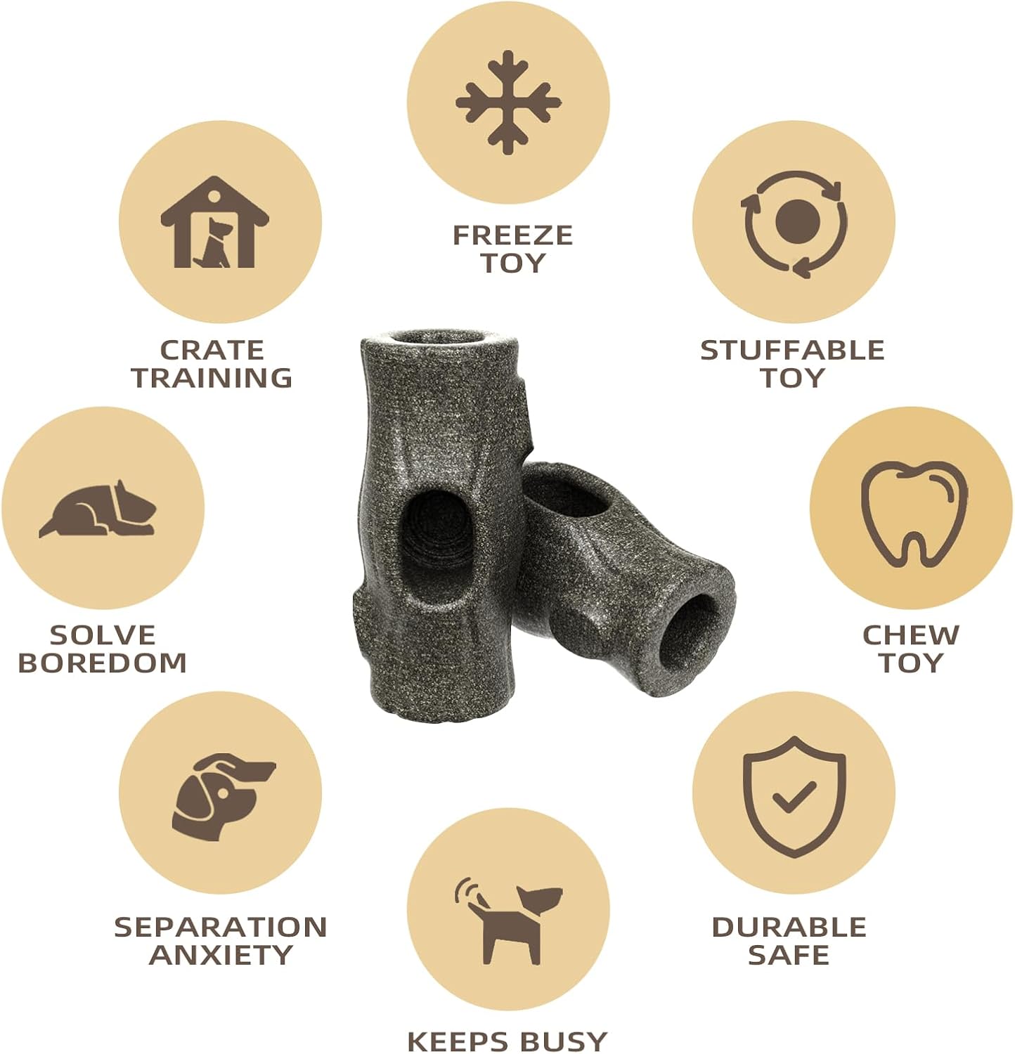 Big Dog Toys for Large Dogs and Aggressive Chewers,Toys for Refillable Frozen Dog Treat Molds,Coffee Wood Dog Chew Toys,Dog Licking Toy to Keep Them Busy,Dog Treat Jar,Dog Gifts
