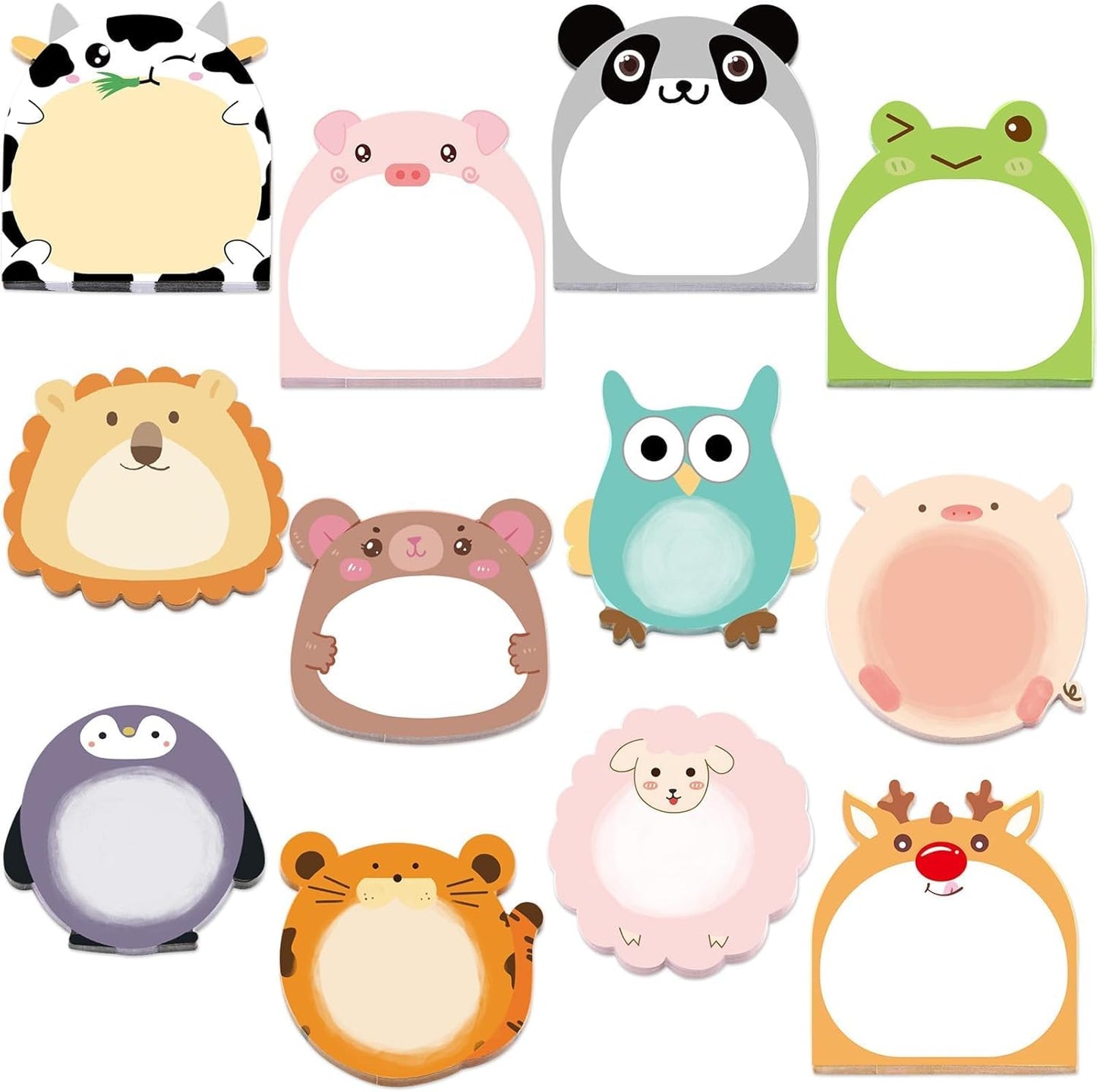 Fancy Land 24 Pads Cute Sticky Notes Animal Sticky Notes for Teachers Classrooms 720 Sheets Memo Pads Page Markers Flags Teacher Appreciation Administrative Professional Day Gift Home Office Supplies