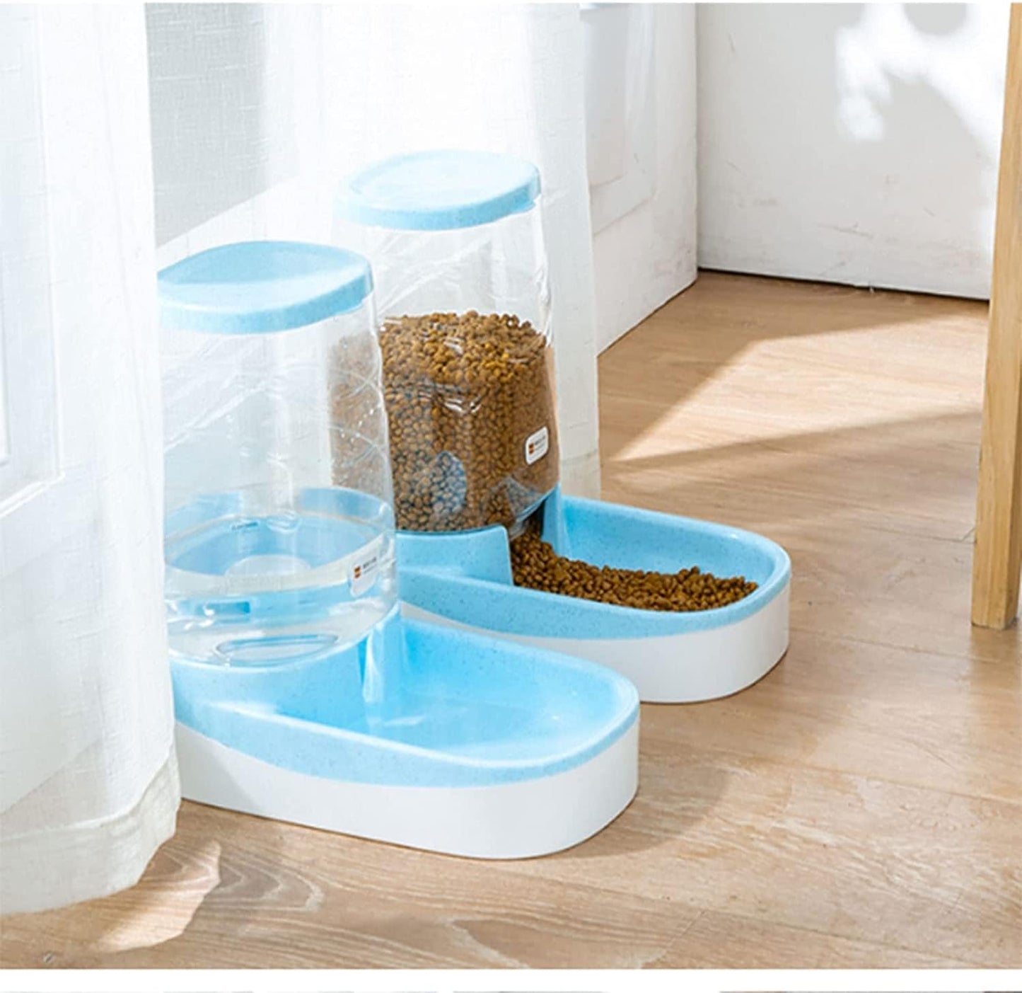 Spill Water Dispenser/Pet Automatic Feeder Pet Supplies Cats Dogs Automatic Waterer Dispenser 3.8L Or Food Automatic Feeder for Pet cat Fountain (Size : Water dispensers) (Feeders)
