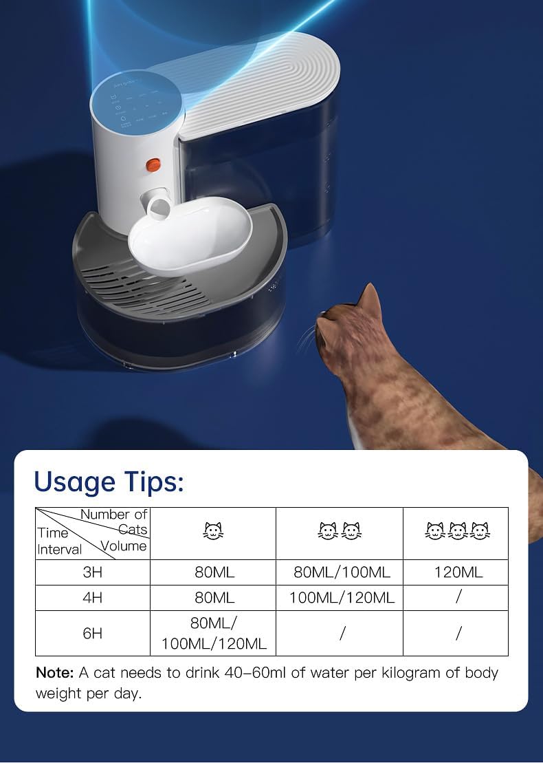 Smart Pet Water Fountain - Pet Attraction Automatic Tilt Dispenser, Universal for Dogs and Cats