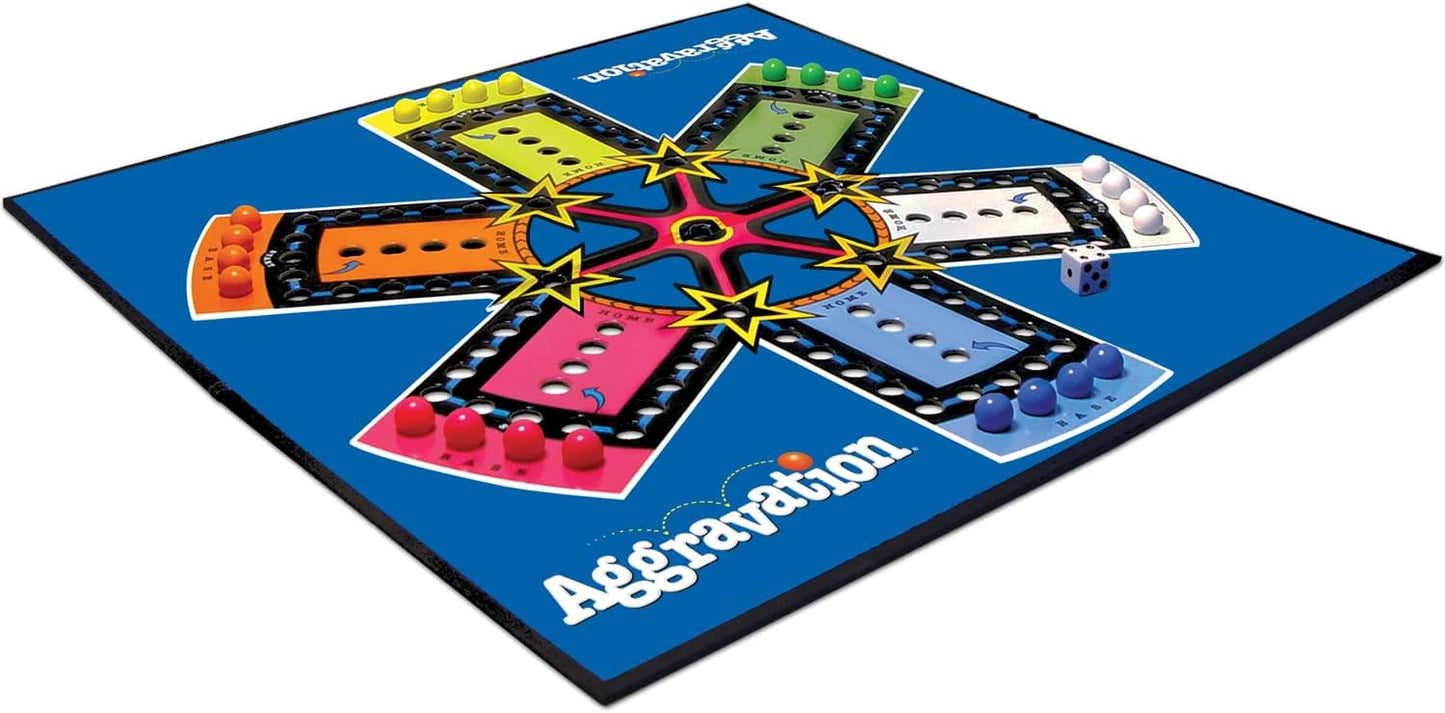 Aggravation with Retro Artwork by Winning Moves Games USA, The Classic Marble Race Game, Great for Kids, for 2 to 6 Players, Ages 6+