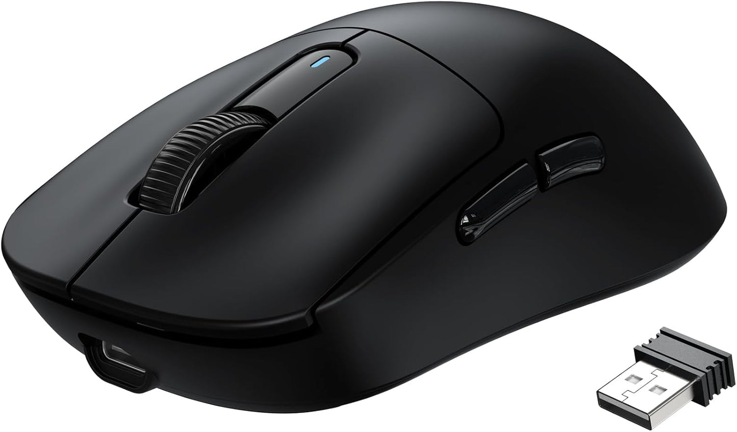 ATTACK SHARK X3 Wireless Gaming Mouse, 49g Ergonomic Computer Mouse, Triple Modes PAW3395 26K DPI Optical Sensor, 200h Battery Life, Programmable Buttons, Gaming Accessories for PC/Laptop/Mac (Black)