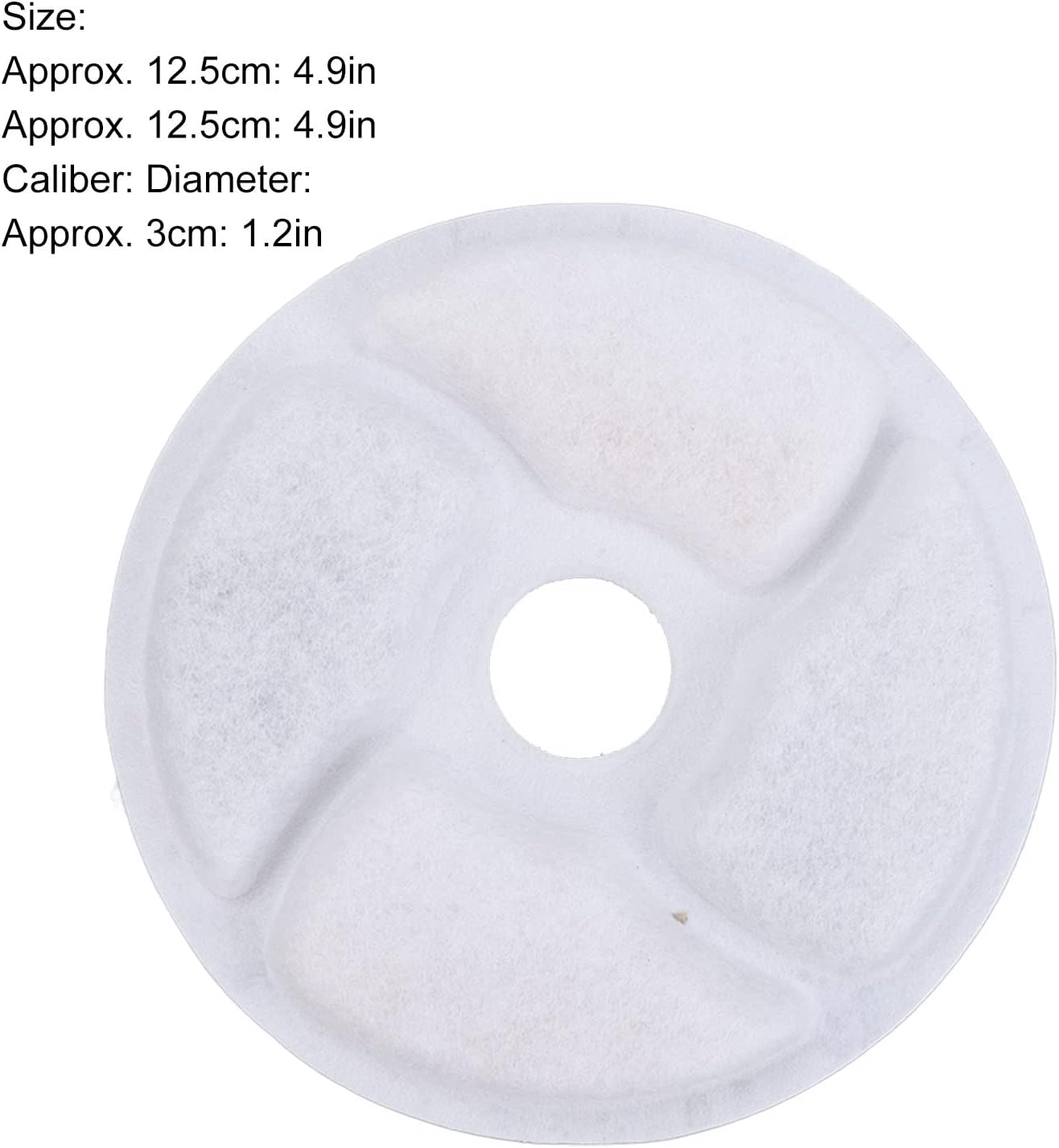 Cat Water Dispenser Filter, 12pcs Pet Water Fountain Filter Improve Taste for Round Water Feeder
