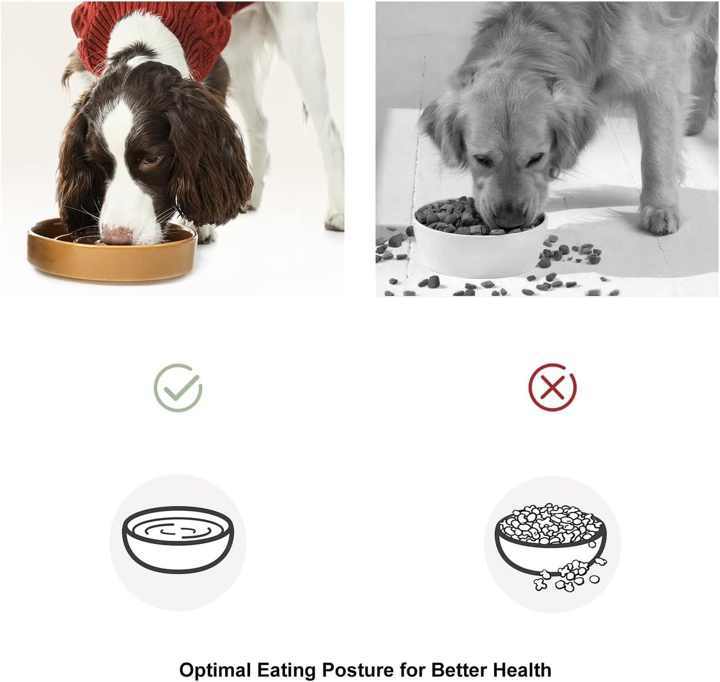 Ceramic Maze Dog Slow Feeder with Non-Slip Silicone Rim – Heavy-Duty Stoneware Bowl with Puzzle Pattern for Bloating & Obesity Prevention (Apricot-S)