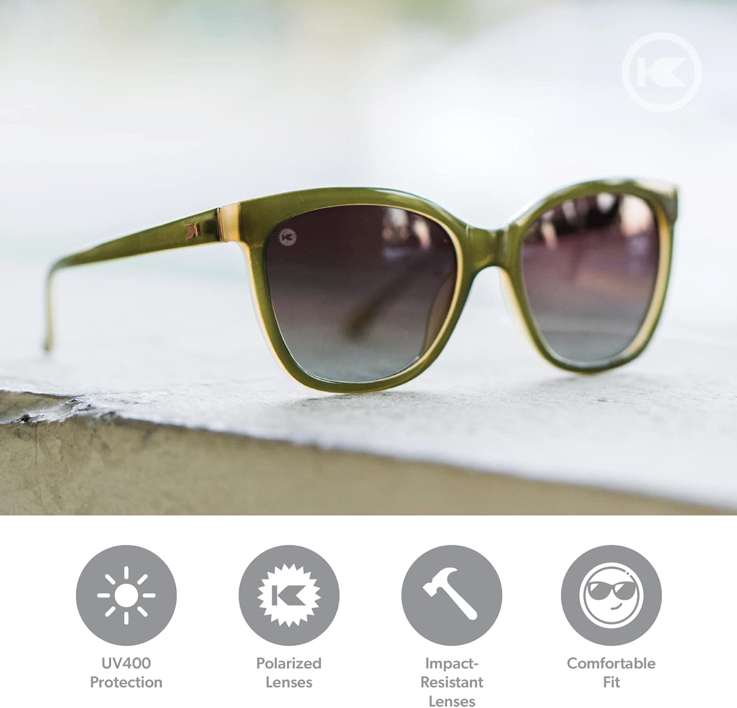 Knockaround Deja Views Polarized Cat Eye Sunglasses for Women & Men - Trendy Sunglasses - UV400 Protection