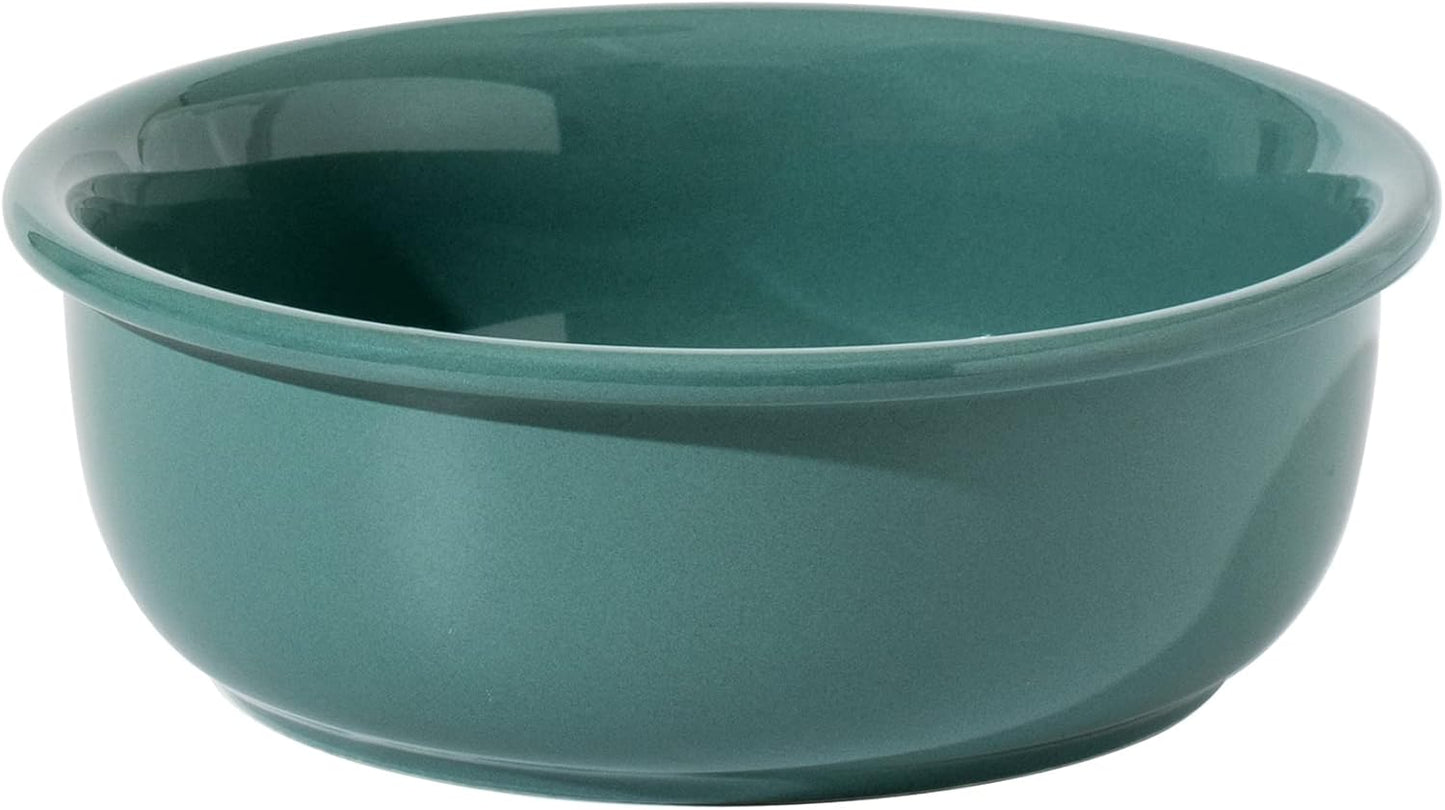 Ceramic Dog Bowl for Medium, Large Breed, Basic Dog Bowl, Pet Food and Water Dish(8.2" D, Dark Green)