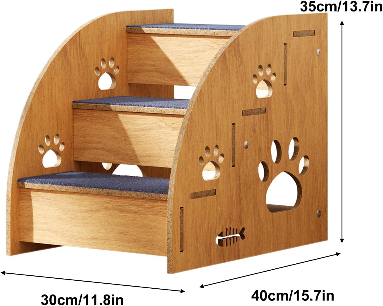 Dog Bed Stairs, Dog Steps Ramp Indoor Pet Stairs, Non-Slip Cat, Pet Steps Wooden, High Bed Climbing, Supplies