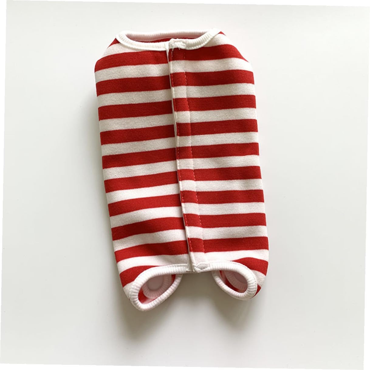 Milisten Dog Suit Striped Fleece Pet Protective Coat Four-Legged Sterilization Clothes Burgundy L Size Post-Surgery Wear for Dogs