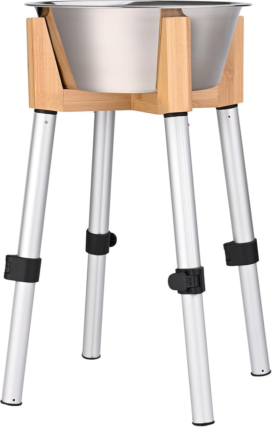 URBUDDIES 1.1 Gallon Elevated Dog Bowl for Large Dogs, Adjustable Height…