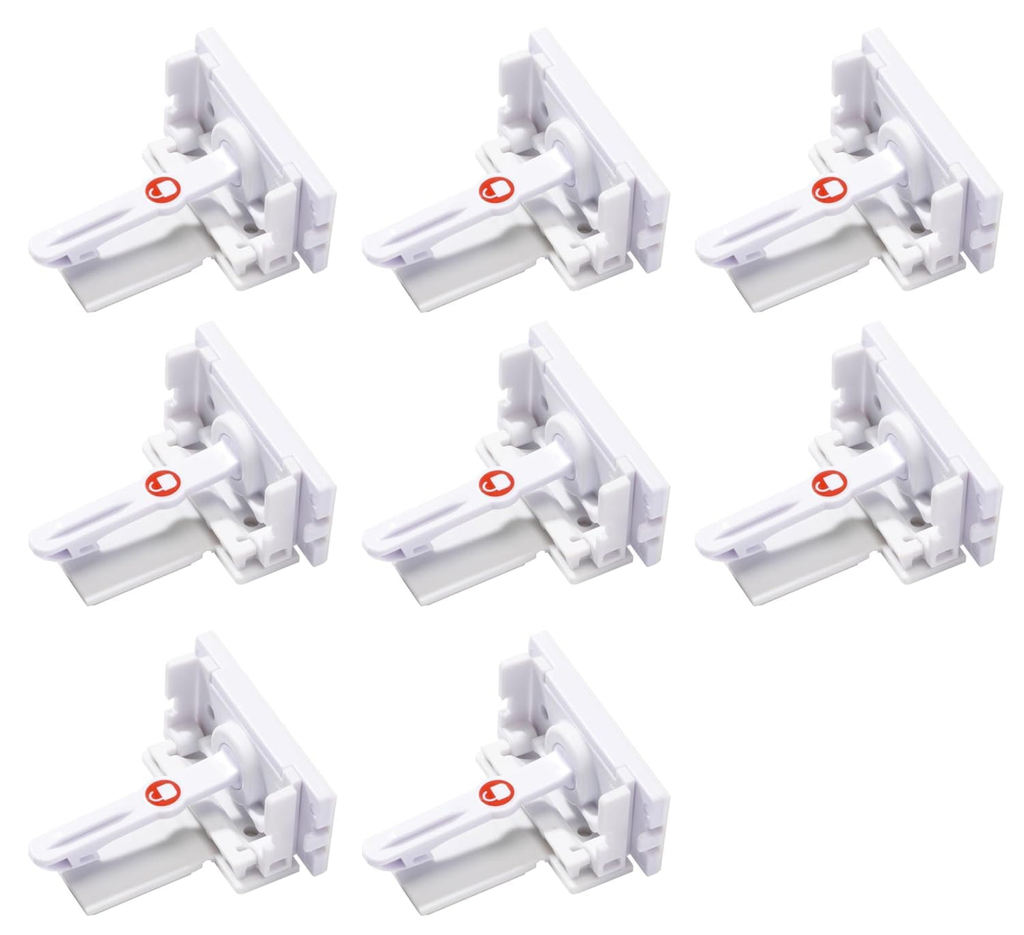 Safety 1st - Secure-to-Explore Adhesive Cabinet Locks Baby Proofing, Child Locks for Cabinets and Drawers (8 Locks), White