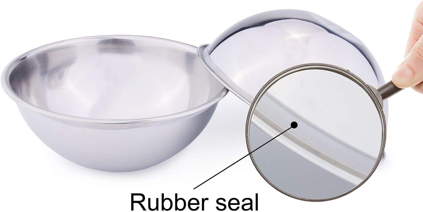 Super Design 2PCS Replacement Stainless Steel Bowls, Match Inner Bowls for Mess Free Slanted Dog Cat Bowl, Tilted Angle Bulldog Bowl Pet Feeder, Easier to Reach Food S