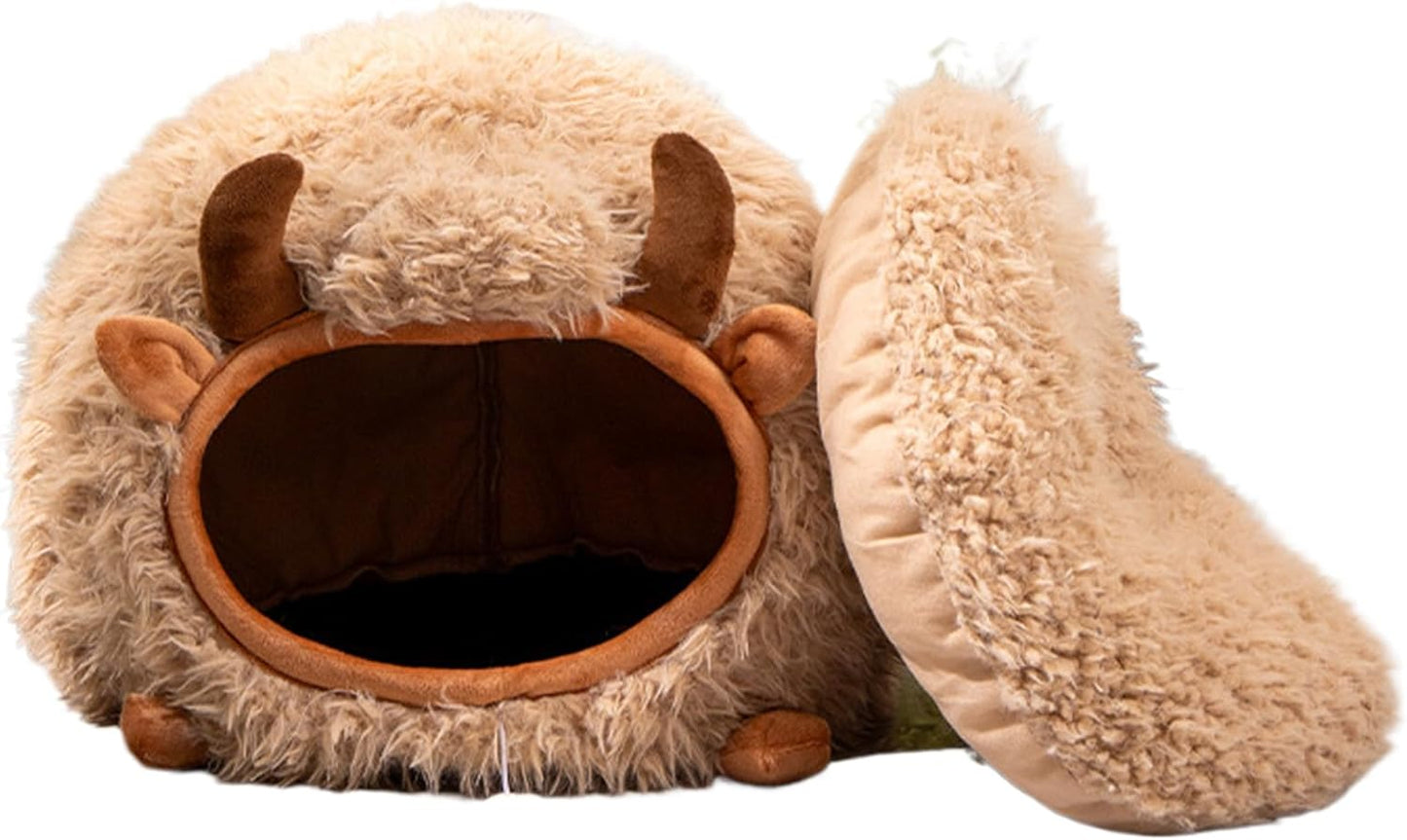 Cat Cave Bed for Indoor Cats, Winter Shaped Cat Cave, Semi Enclosed Indoor Cats Nest, Dog Tent Bed with Cover for Indoors and Outdoor Play, Pet Sleeping Space and Small Dogs