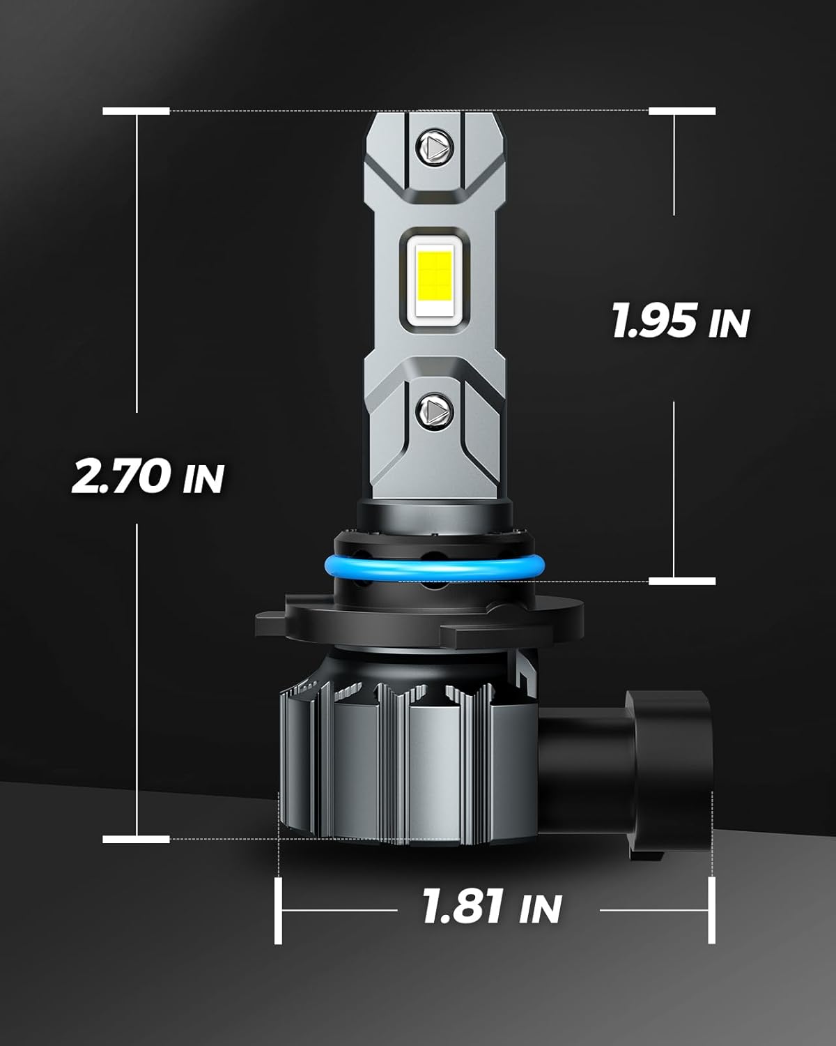 Marsauto 9005/HB3 9006/HB4 Light Bulbs Combo, 60,000LM Super Brighter M1S 9005 9006 Bulbs or Fog, 1:1 Design HB3 HB4 Lights Combo, 6000K Cool White, 3 Min Plug and Play, IP68, Pack of 4