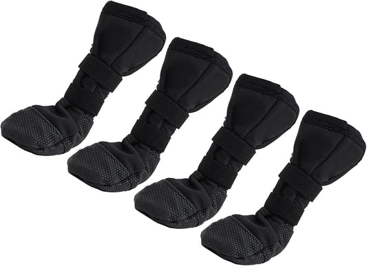Dog Feet Covers Protective Shoes for Pet with Adjustable Sticker Shoes Dogs Thick Grip Booties with Adjustable Stick Weatherproof Dog Socks