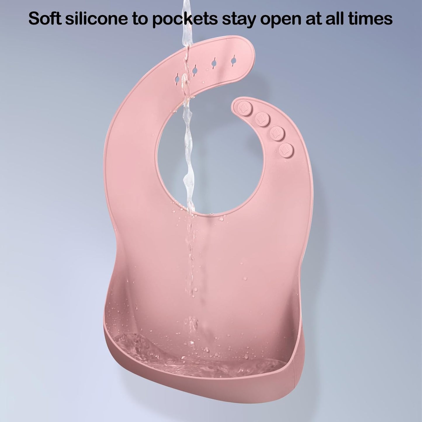 Silicone Bibs for Babies Toddler Set of 3, BPA Free, Soft Adjustable Waterproof Bibs for Feeding Essentials