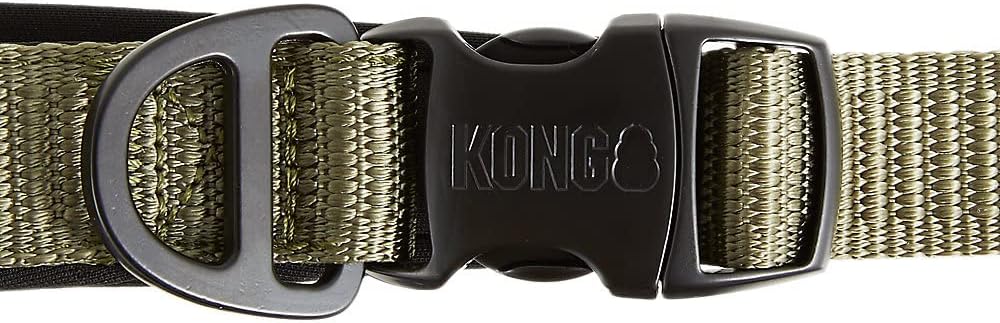 KONG Comfort Ultra Durable Traffic Padded Handle Hands Free Quick Control Leash 6' (Green)