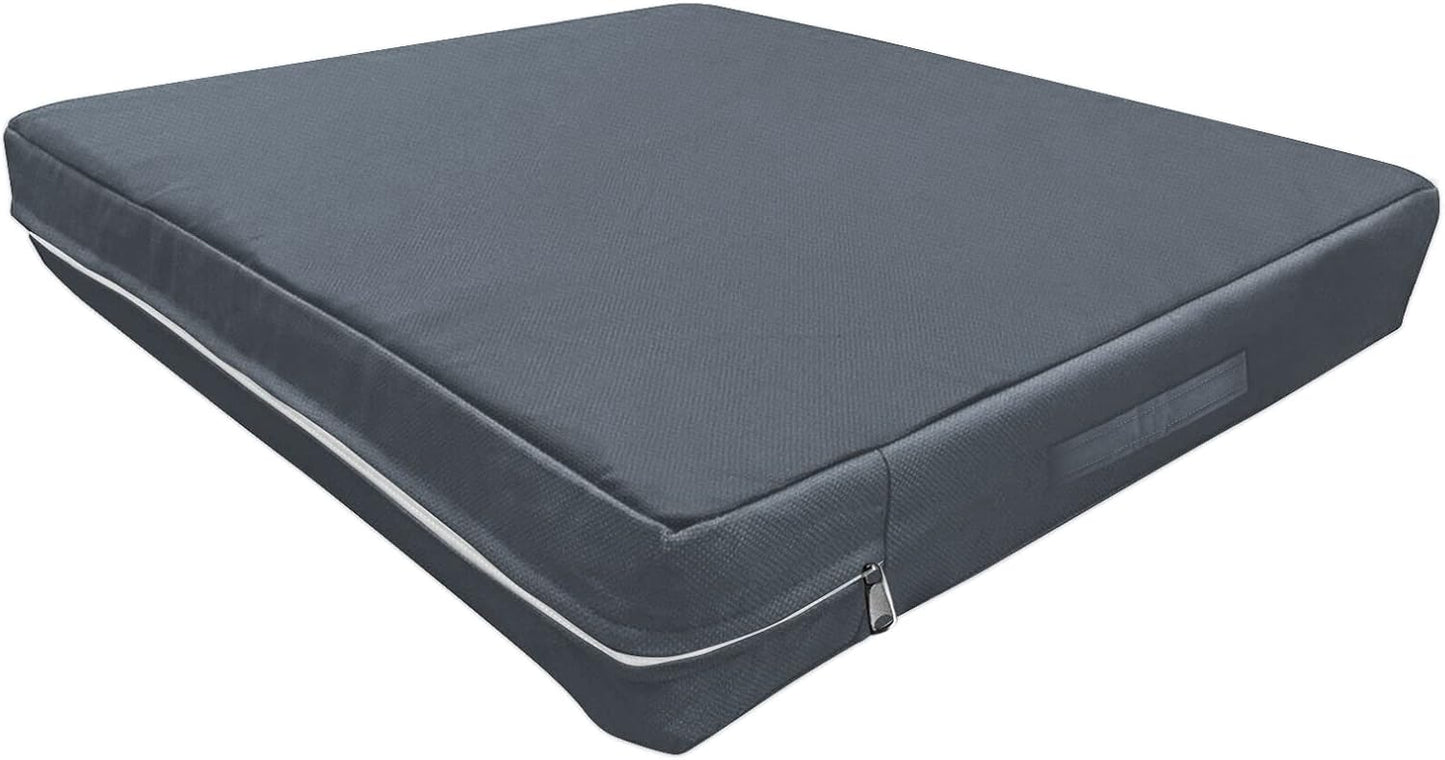 Waterproof Dog Bed Cover for Dogs (53 L x 42 W x 5 H Inches) Washable Removable Orthopedic, Cooling Gel and Memory Foam Pet Bed Protector Cover, 600D Oxford Fabric, Cover Only (Gray)