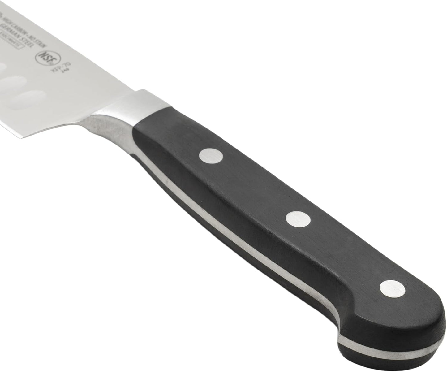 Winco 7" Santoku Knife, Triple Riveted, Full Tang Forged Blade