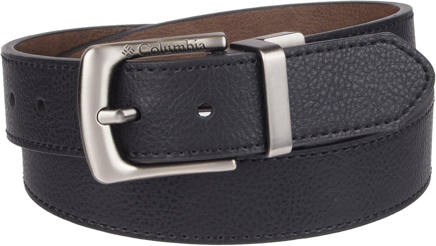 Columbia Boy's 2-in-1 Reversible Belt - Classic Strap for School, Casual & Dress Wear