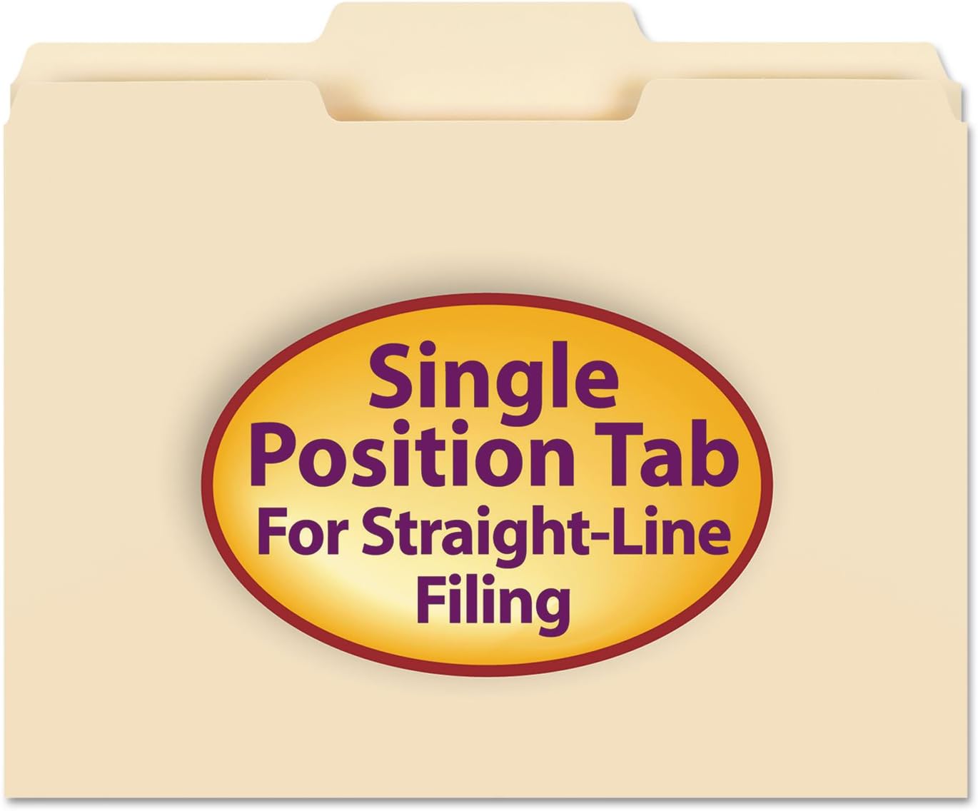 Smead File Folder, 1/3-Cut Tab, Center Position, Letter Size, Manila, 100 per Box (10332)