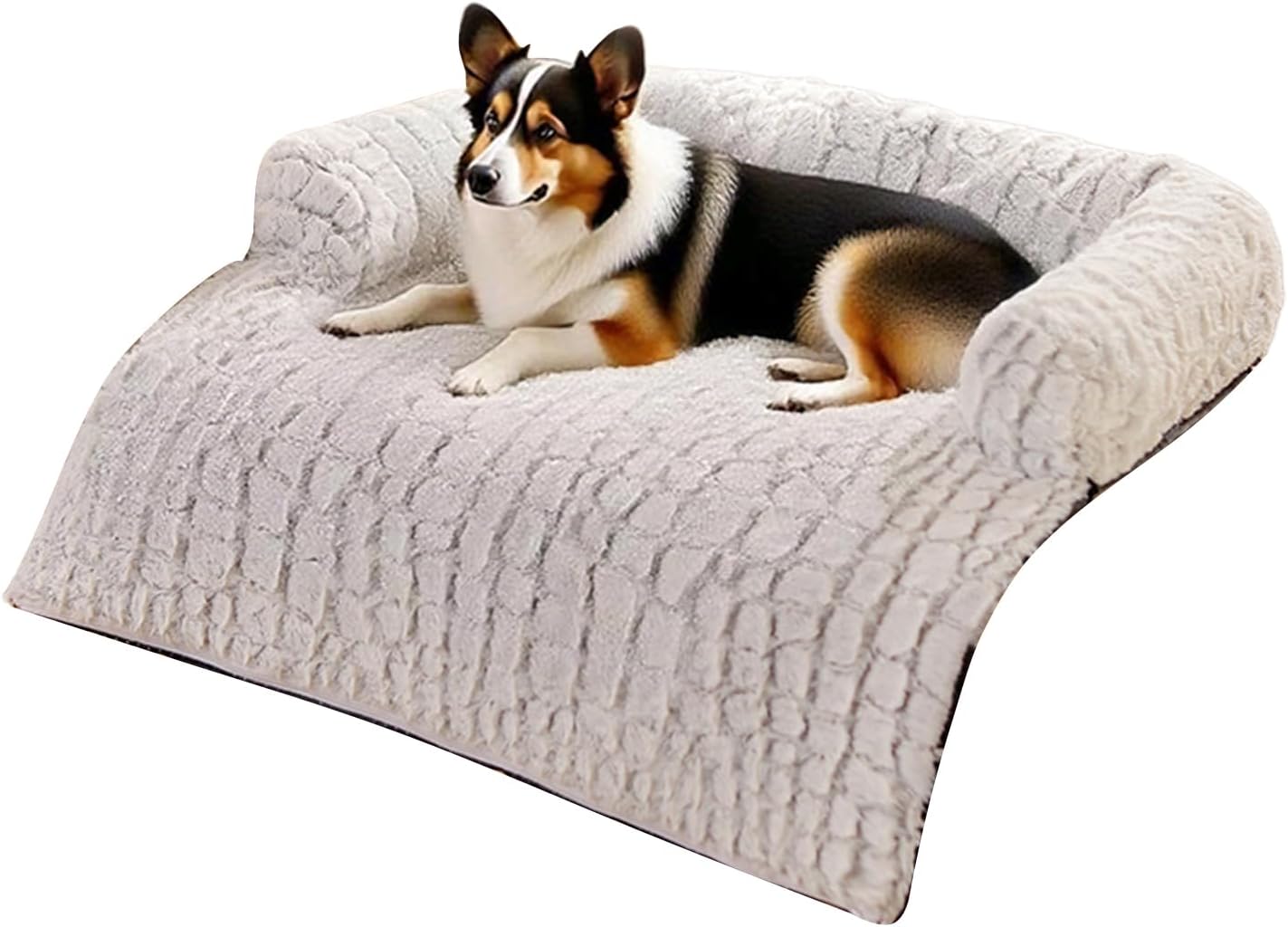 Dog Bed for Couch - Removable Washable Non Slip Sofa Cover, Raised Edge Calming Bed | Comfortable Indoor Relaxation for Home Kitchen Bedroom Living Room Porch Standard Size