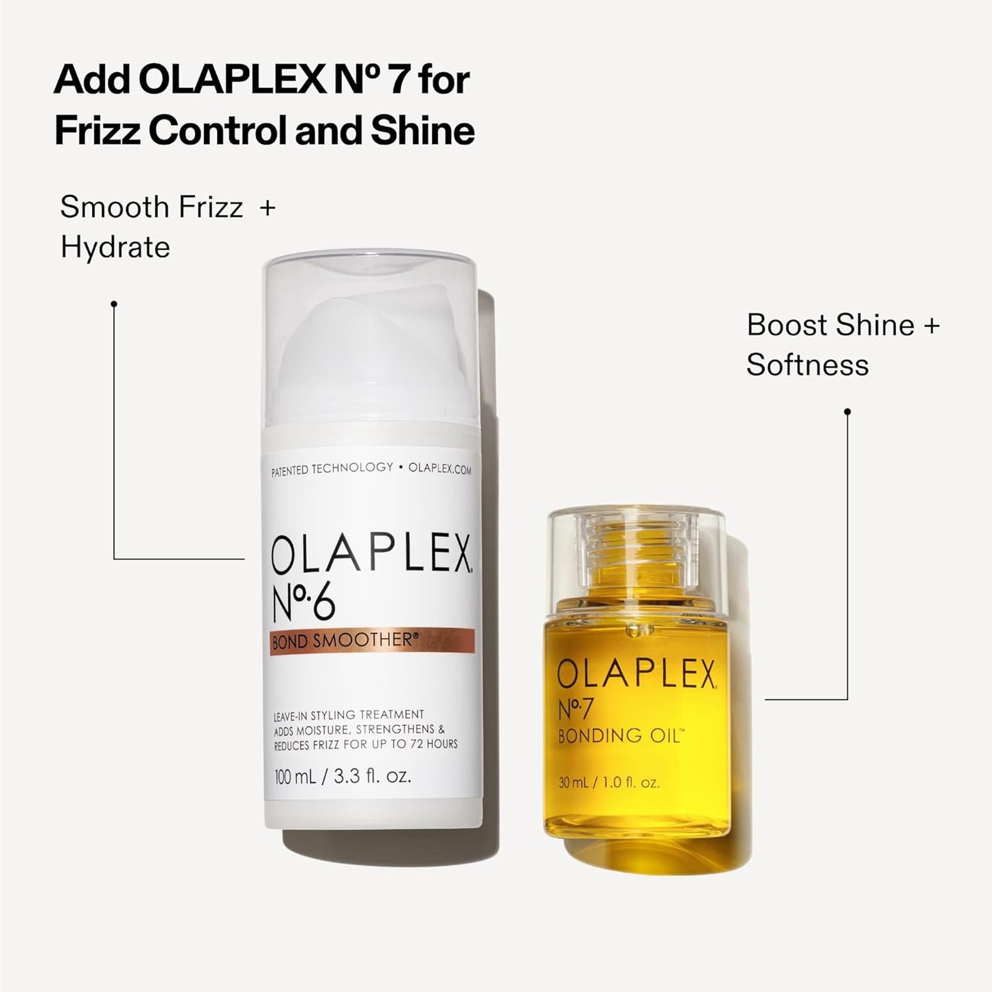 Olaplex Nº. 6 Bond Smoother: Leave-In Styling Treatment | Smooths, Conditions, & Strengthens | Frizz Control for Up to 72 Hours | For Coily, Curly, Straight, and Wavy, 100 mL / 3.3 Fl Oz