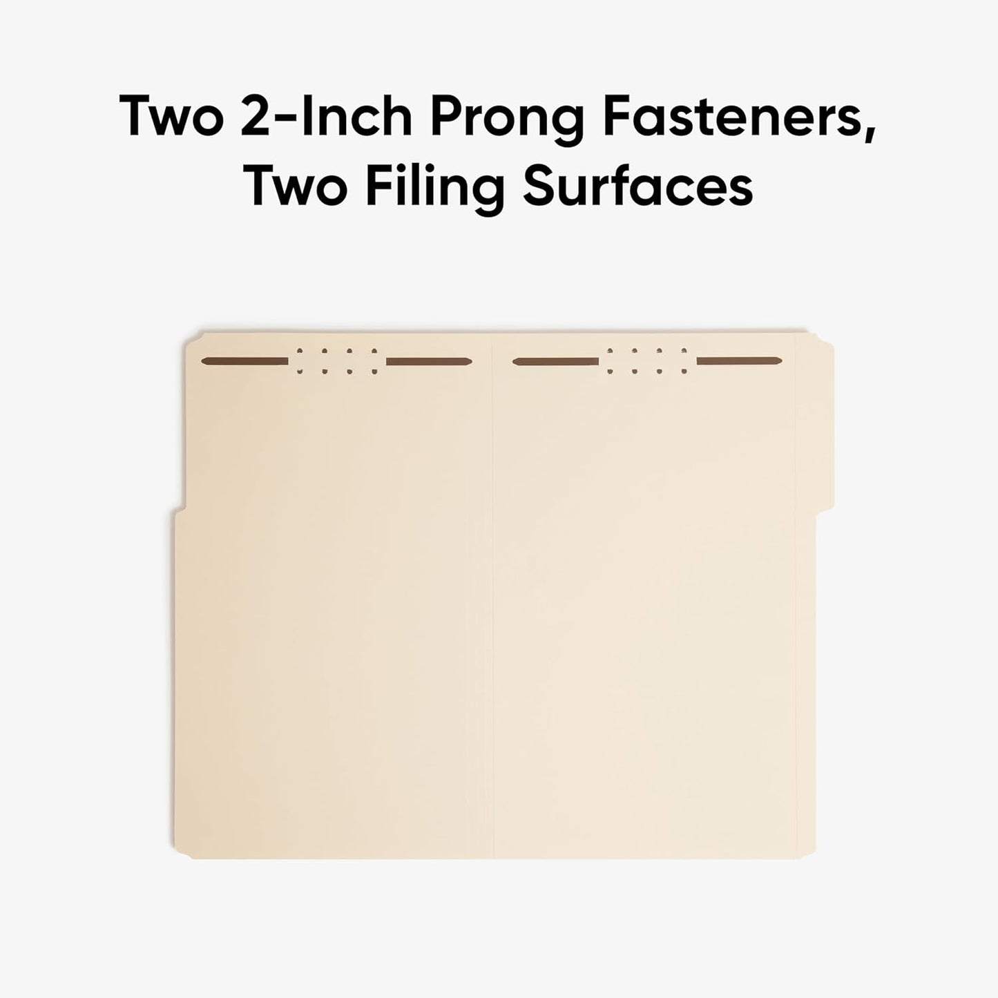 Smead Fastener File Folder, 2 Fasteners, Reinforced 1/3- Cut Tab, Legal Size, Manila, 50 Per Box