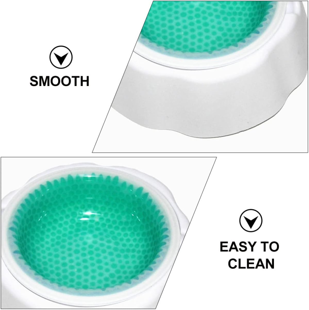BESPORTBLE Pet Cooler Bowl with Condensate Beads Design for Dogs and Cats Easy to Clean Indoor Water and Food Dish with Smooth Surface