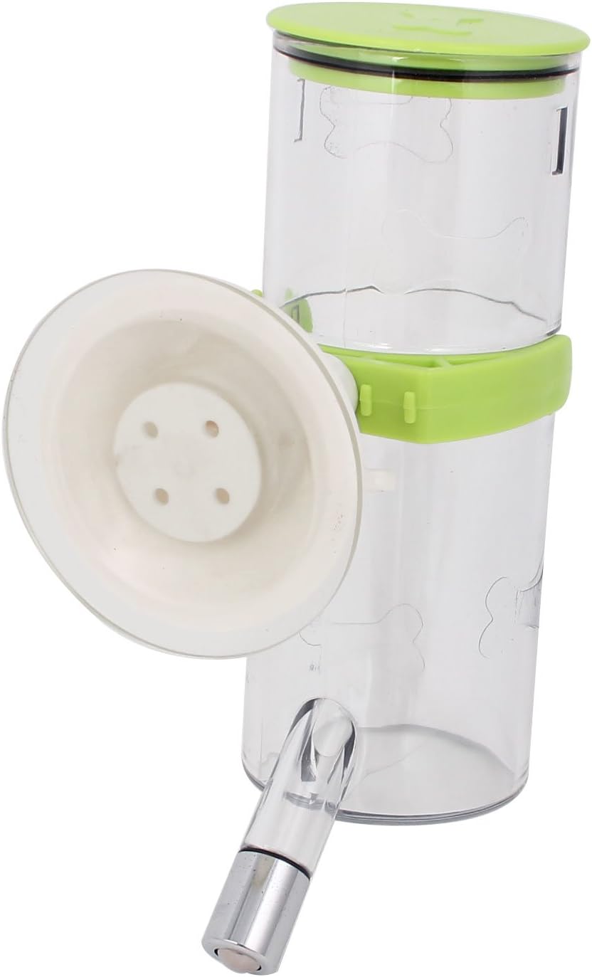 Pet Cat Doggy Drinking Hanging Water Fountain Bottle 400ml Green Clear (id: bdd 222 6d8 d79 7d0