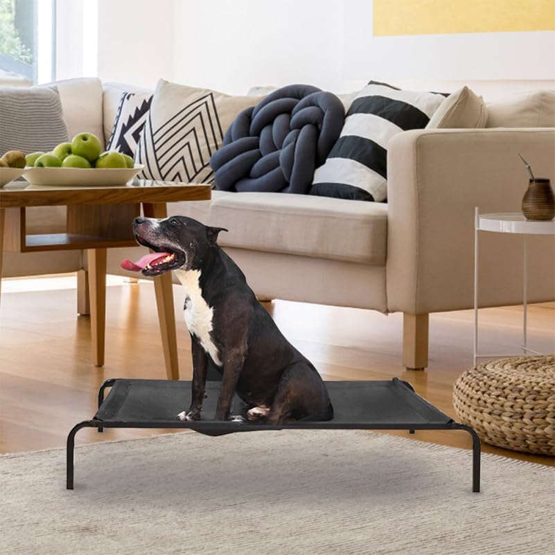 1Pc Dog Cot Replacement Cover Pet Bed Pet Product Original Elevated Heavy-Duty Breathable Cooling Mesh Center Machine Washable Indoor Outdoor Use