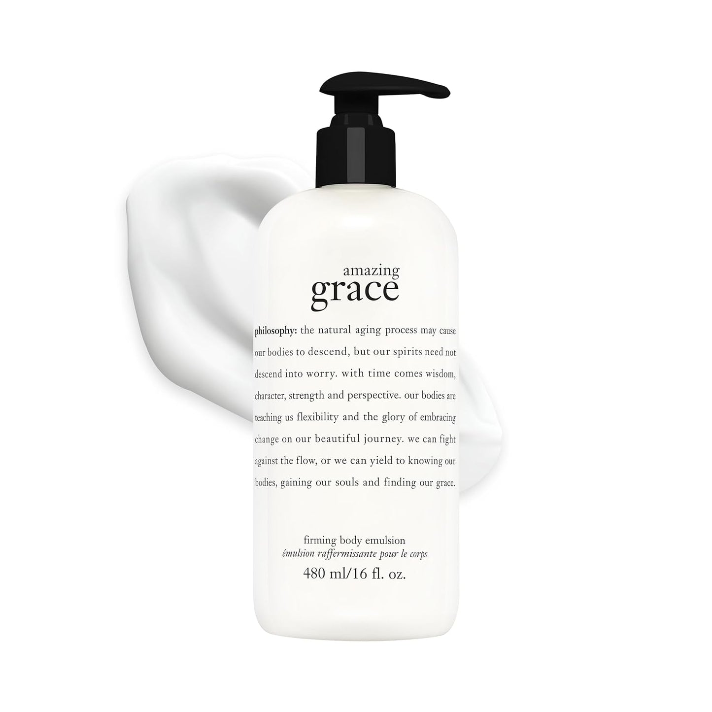philosophy amazing grace firming body emulsion - luxury scented body lotion - formulated with shea butter for fast absorbing hydration - skin feels soft and smooth - suitable for all skin types