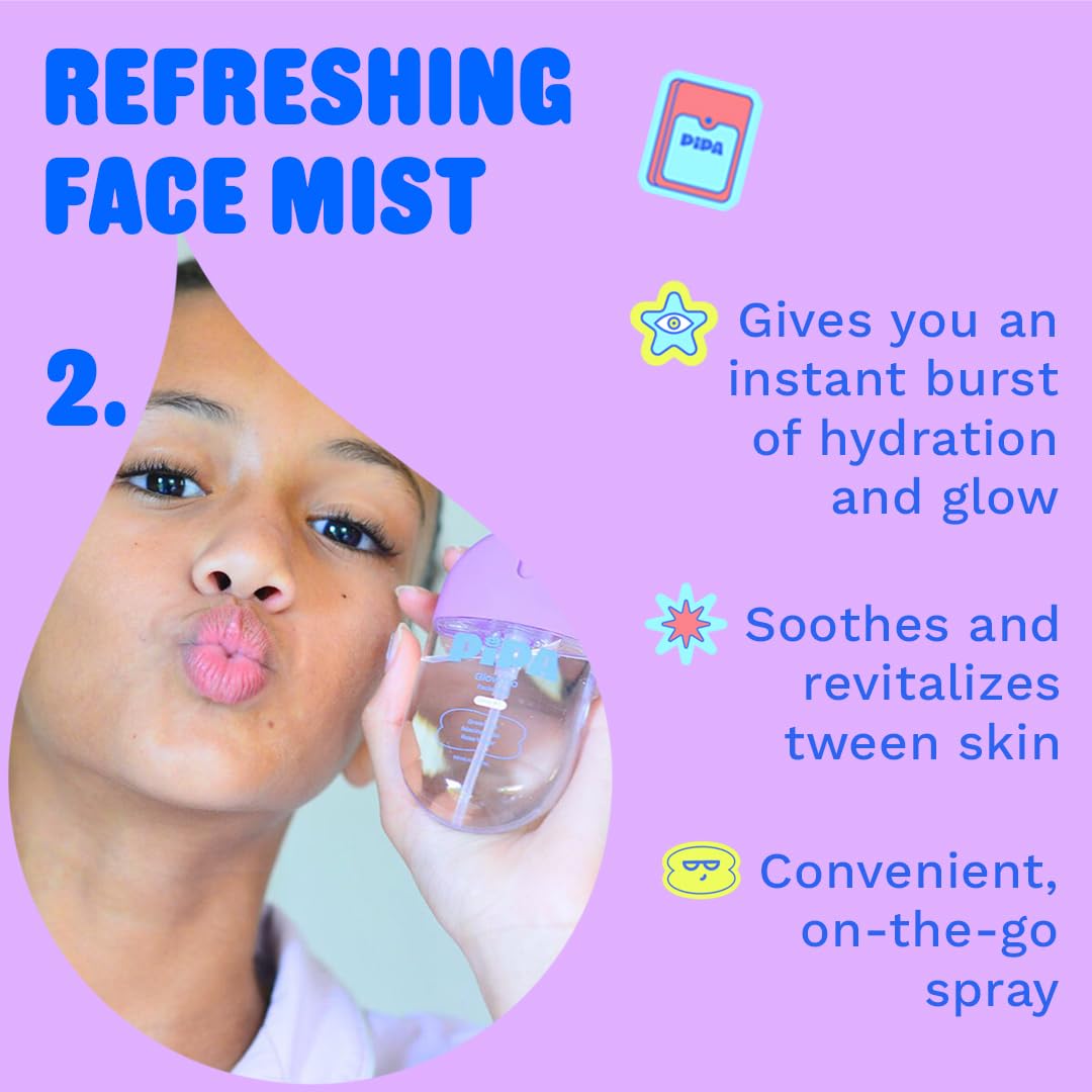Pipa Skincare Start Young Bundle Gift Set | 3-Step Birthday Gift Skin Care Routine for Girls & Tweens 8 to 12 | Alcohol-Free & Safe | Includes Foam Face Cleanser, Face Moisturizer & Facial Mist