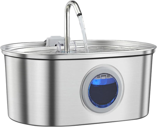 Pet Drinking Water Fountain with with Viewable Window Automatic Drinking Fountain Water Circulations Filter Pet Drinker Automatic Water Fountain for Cats Automatic Water Fountain for Dogs Automatic