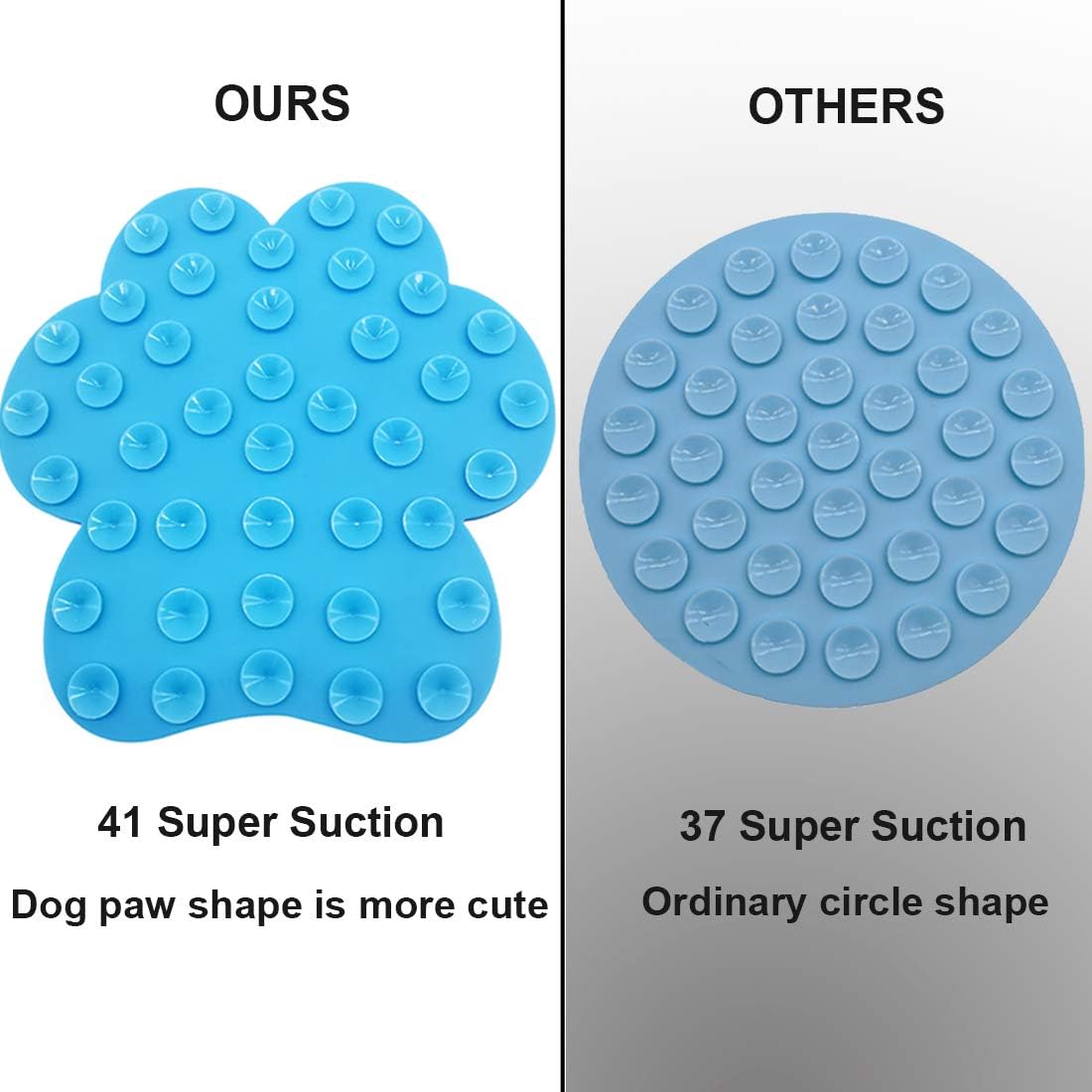 Dog Lick Pad, Dog Feeding Mats Slow Eating Pet Mat with Super Suction for Dogs Licking Peanut Butter, Pet Bathing, Grooming Training