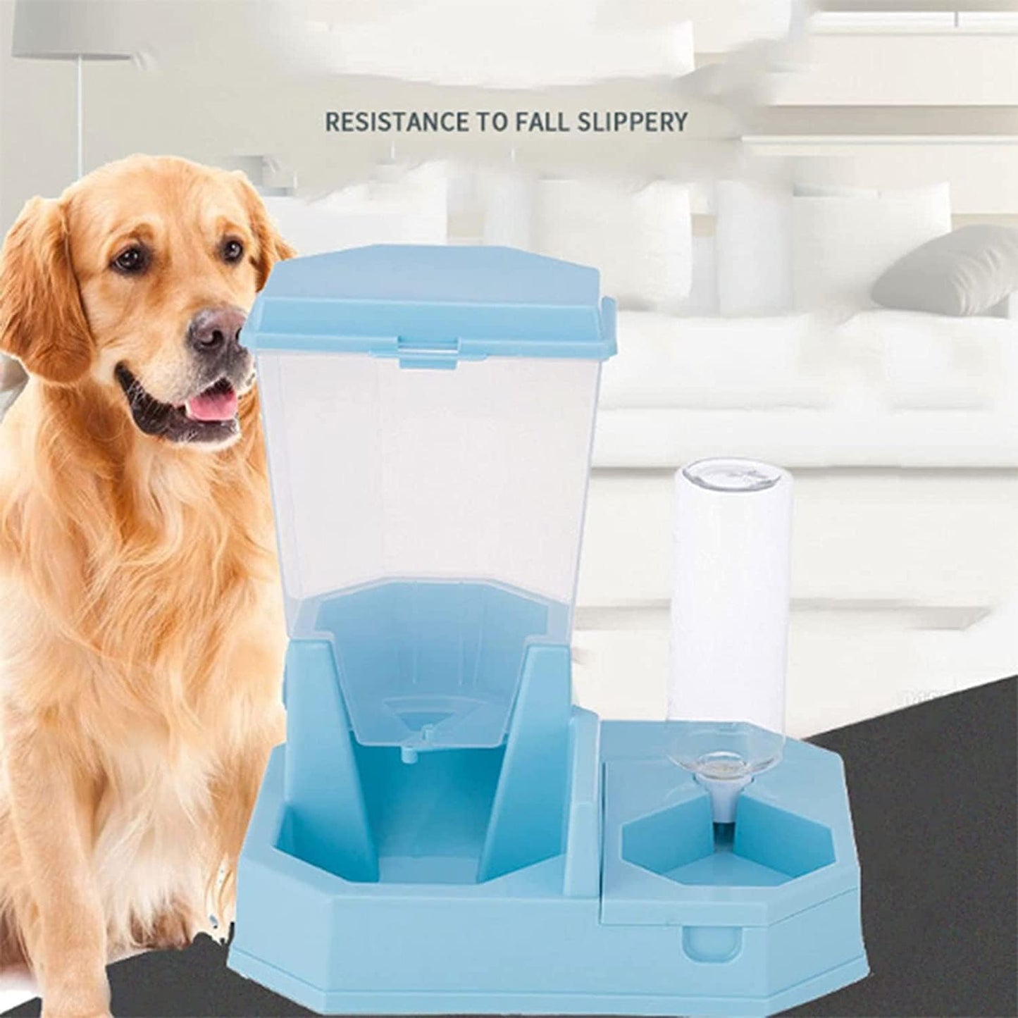pet Water Dispenser 2 in 1 Pets Automatic Water Feeder 2.5L/0.5L Automatic Dog Feeder Cat Water Dispensers Unplugged Feed Water Pet Supplies for Small Medium Large Cat Dog cat Fountain