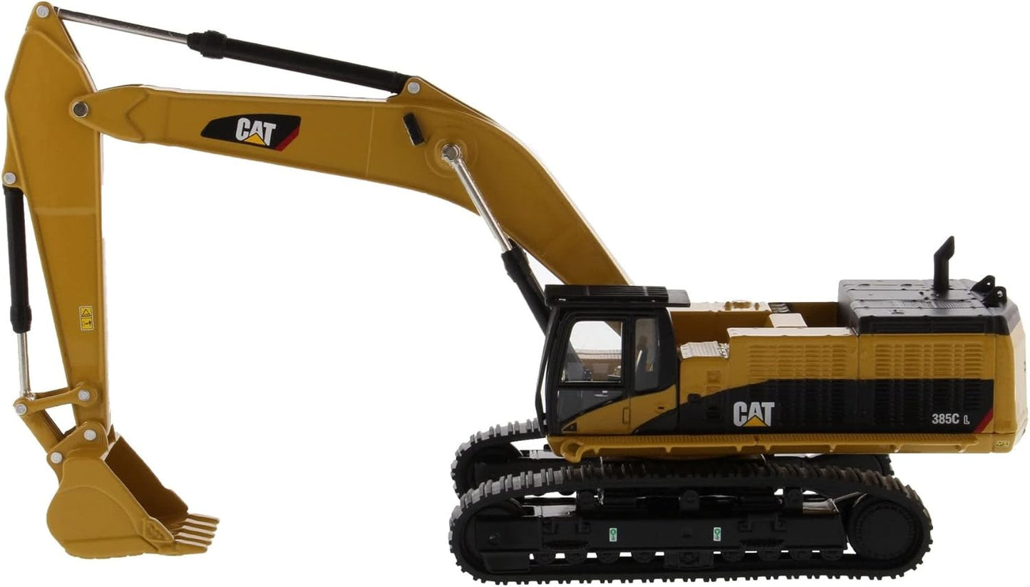 Diecast Masters 1:64 Caterpillar 385C L Hydraulic Excavator, Play & Collect Series Cat Trucks Construction Equipment | Scale Model Collectible 85694
