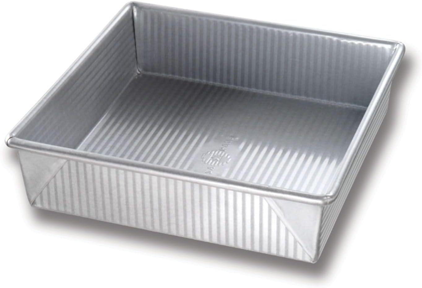USA Pan 1130BWLD-ST Bakeware Nonstick Square Cake Pan with Lid, 9-Inch